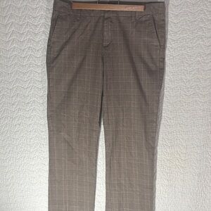 GAP Brown Windowpane Ankle Dress Pants